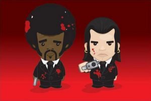 Pulp Fiction - Vincent & Jules Cartoon